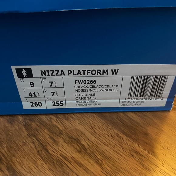 ADIDAS BLACK NIZZA PLATFORM WOMENS - Picture 6 of 6